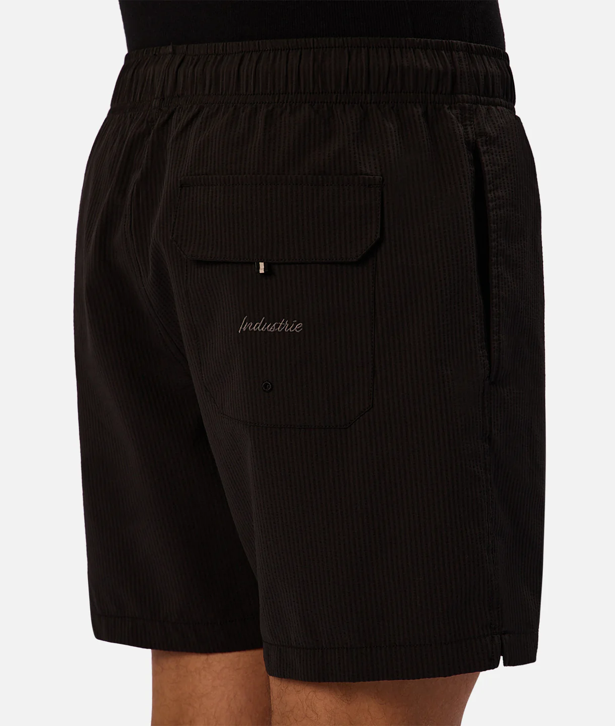 The New Seersucker Swim Short - Black - Image 6