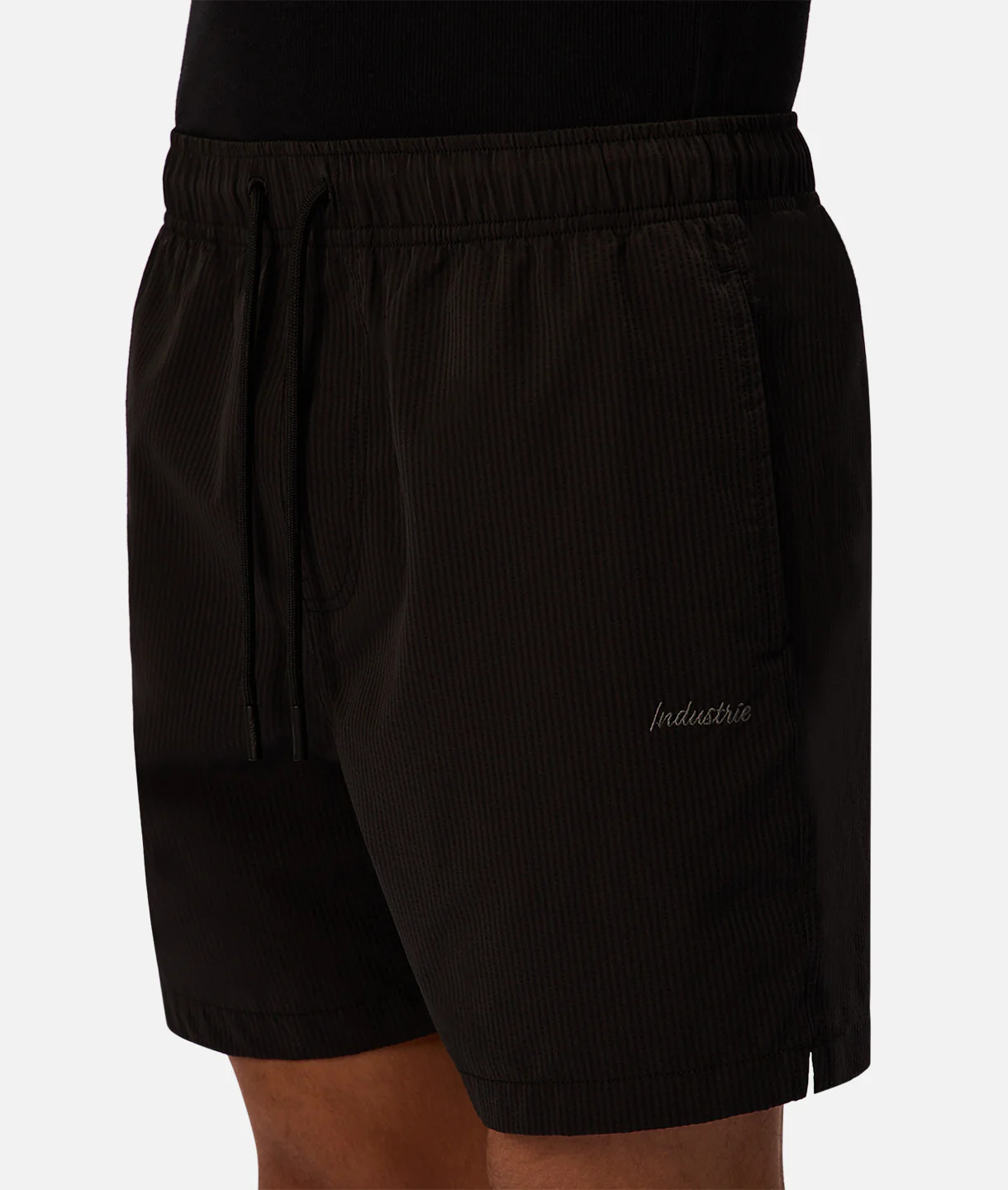 The New Seersucker Swim Short - Black - Image 7