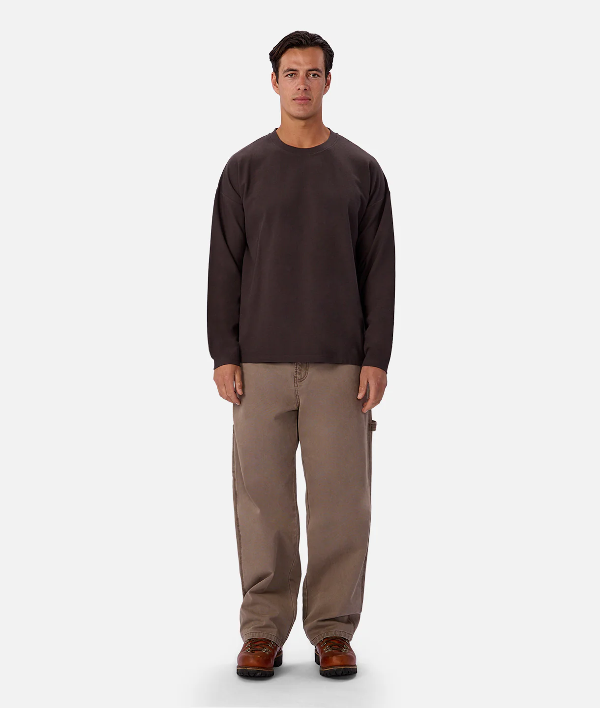 The Waffle Long Sleeve T-Shirt - New Brown - Image 5