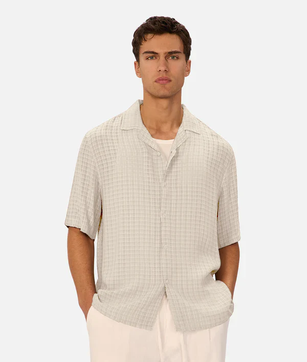 The Siracusa Short Sleeve Shirt - Egg Shell - Image 2