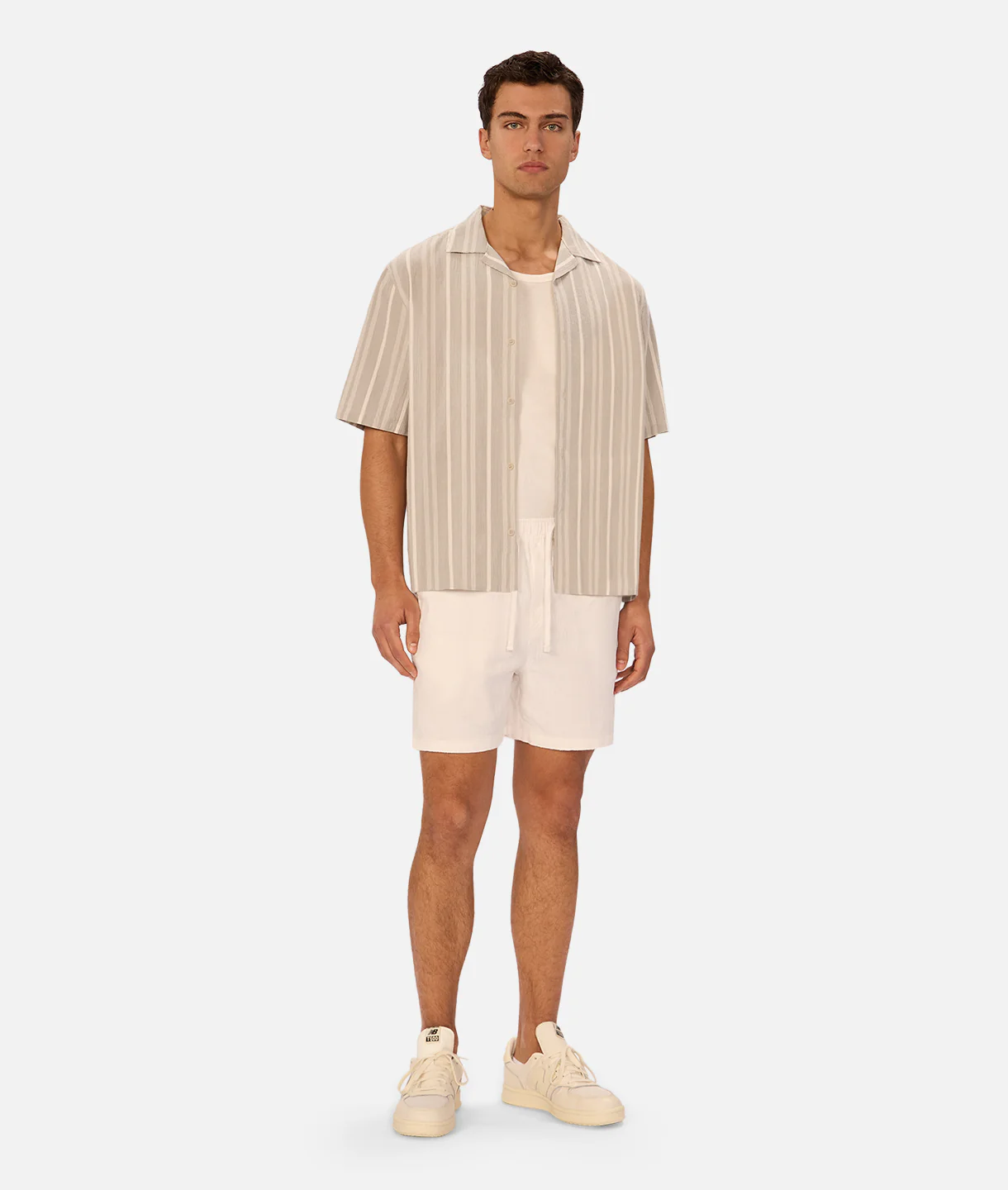 The Manzoni Short Sleeve Shirt - Sage White - Image 2