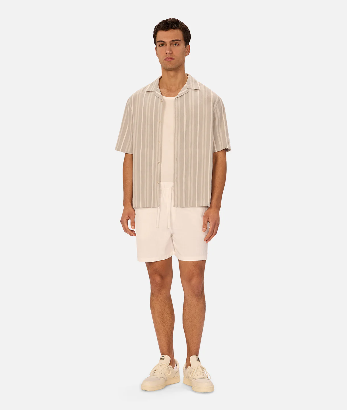 The Manzoni Short Sleeve Shirt - Sage White - Image 5